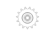 Roda dentada dupla p corren 5/8x3/8 Z=15