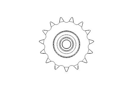 Roda dentada dupla p corren 5/8x3/8 Z=15