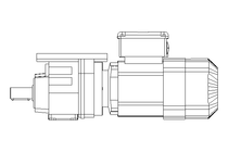 正齿轮变速电机 0,37kW 48 1/min