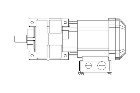 Stirnradgetriebemotor 0,37kW 70 1/min