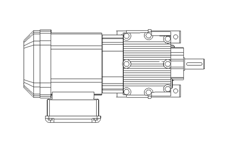 Stirnradgetriebemotor 0,37kW 70 1/min