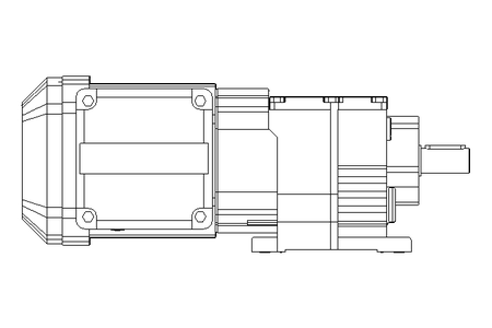 Stirnradgetriebemotor 0,37kW 70 1/min