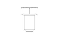 Hexagon screw M5x8 A2 DIN 933 Tuflok