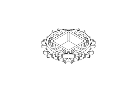 Kettenrad DB40 B19,8 Z12 POM