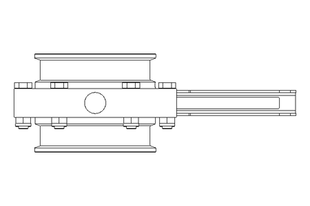 Butterfly valve B DN080 CVC MA E