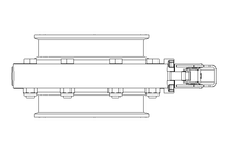 Butterfly valve B DN100 CVC MA E