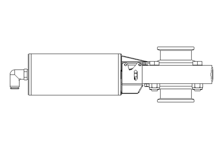 Butterfly valve B DN040 CVC NC E