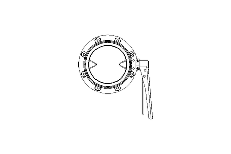 Butterfly valve B DN125 CVC MA E