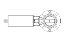 Scheibenventil B DN050 OVO NC E D5