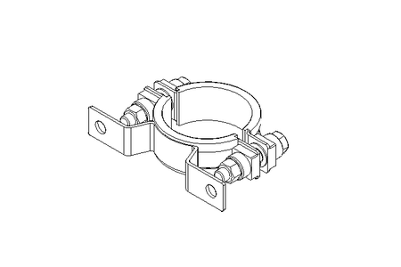 Rohrschelle mit Dämmeinlage DN80