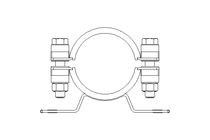 Rohrschelle mit Dämmeinlage DN80