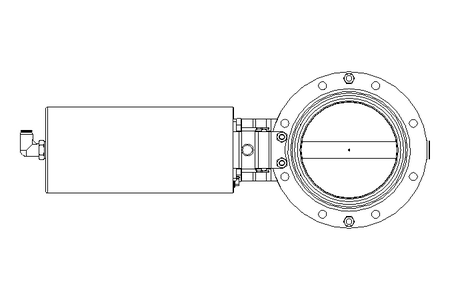 Butterfly valve B DN100 OVO NC E D2