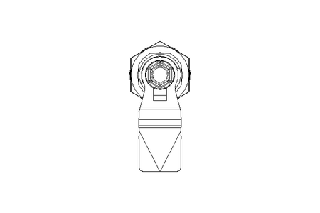 Drehriegel mit Zunge H 6 Edelstahl