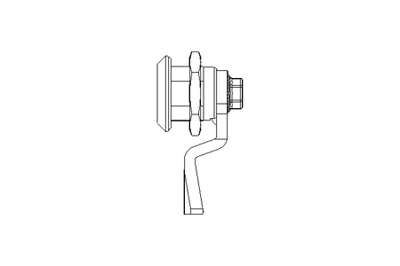 Drehriegel mit Zunge H 6 Edelstahl