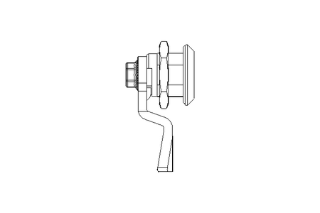 Drehriegel mit Zunge H 6 Edelstahl