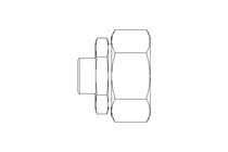 Reducing coupling L 35/10 St ISO8434