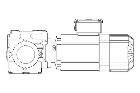 Worm gear motor 0.55kW 50 1/min