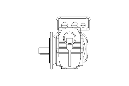 Worm gear motor 0.55kW 50 1/min