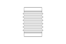 Faltenbalg 114,3×2 6 Wellen