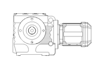 Schneckengetriebemotor 0,37kW 6,4 1/min