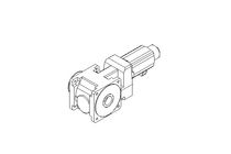 Helical-bevel gear servo motor  14.5 Nm