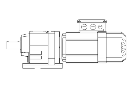 Stirnradgetriebemotor 0,55kW 37 1/min