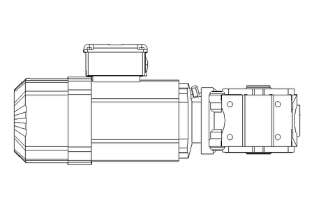 Schneckengetriebemotor 0,55kW 50 1/min