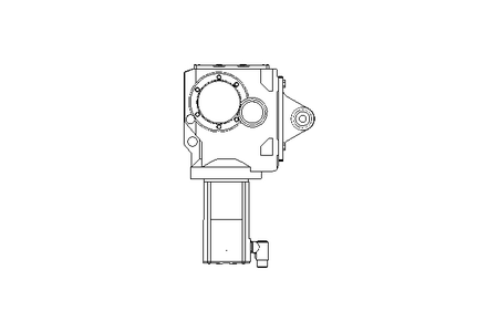 Helical-bevel gear servo motor 25.5 Nm