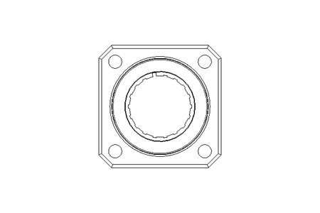 Mancal de flange fJUM-02 30x68