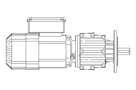 正齿轮变速电机 0,37kW 169 1/min