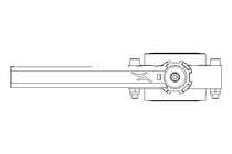 Butterfly valve B DN040 OVO MA H