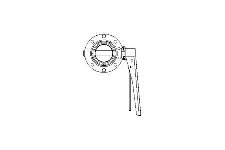 Butterfly valve B DN050 OVO MA H