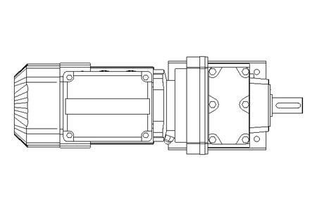 Spur gear motor 0.37kW 38 1/min