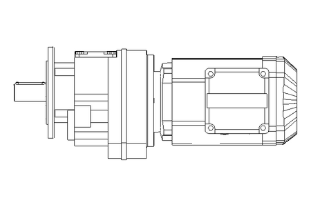 Stirnradgetriebemotor 0,55kW 48 1/min