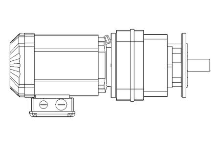 Spur gear motor 0.55kW 48 1/min