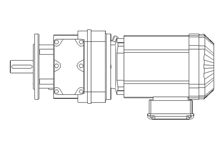 Stirnradgetriebemotor 0,55kW 48 1/min