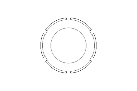 Slotted nut F DN80 1.4404