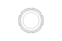 Slotted nut F DN80 1.4404