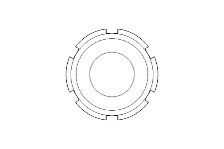 Slotted nut F DN40 1.4404