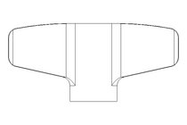 Porca borboleta M8 Aco Inox.