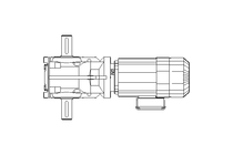 Kegelradgetriebemotor 0,6kW 11 1/min