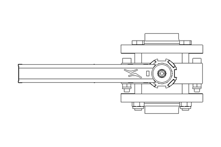 Butterfly valve B DN040 FVF MA V