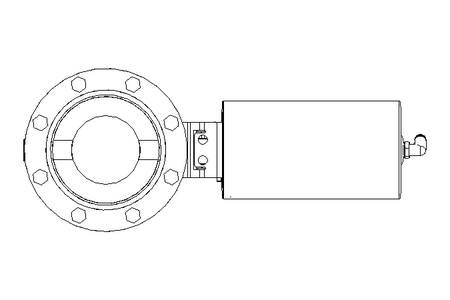 Butterfly valve B DN125 FVF NC E D80