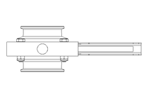 Butterfly valve B OD2.5 CVC MA E