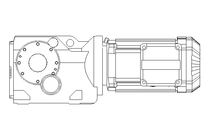 Bevel gear motor 0.75kW 25 1/min