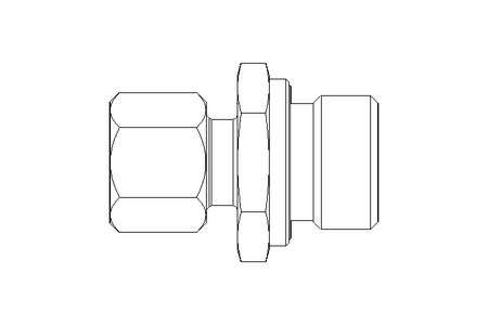 Raccord de tube L 10 G1/2" 1.4571