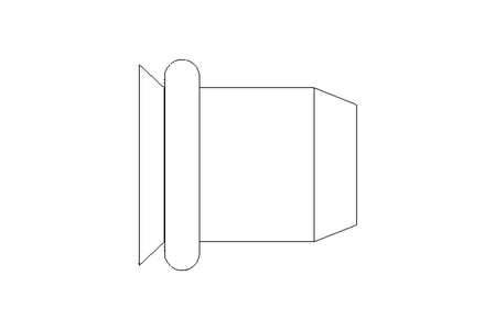 Tuerca remachable ciega M6x8,98x22 A2