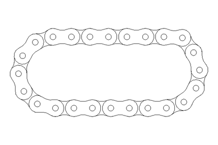 Rollenkette 10B-1 24 Glieder DIN 8187