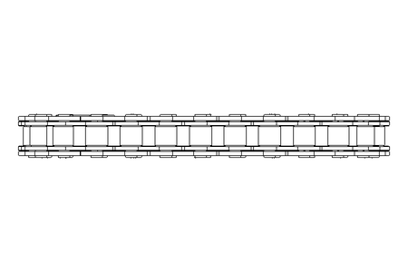 Rollenkette 10B-1 24 Glieder DIN 8187