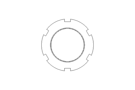 Slotted nut M45x1.5 A2 DIN1804